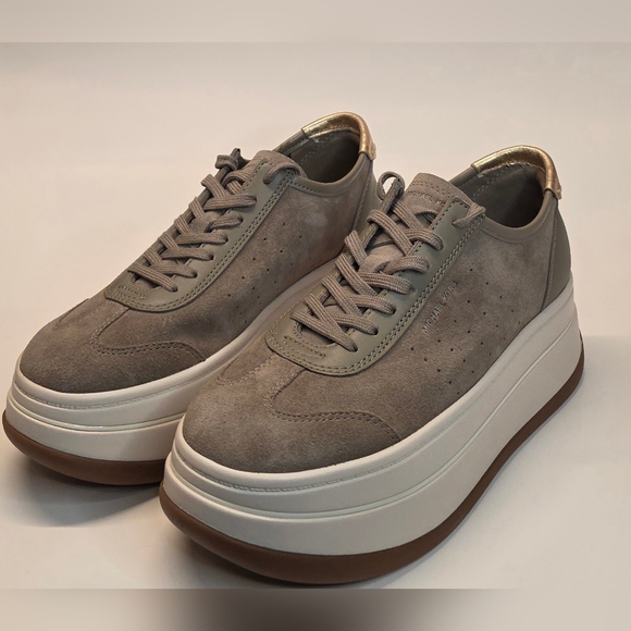 New Michael Kors Hayes Leather Platform Sneaker Women's Size 9 - Picture 8 of 12